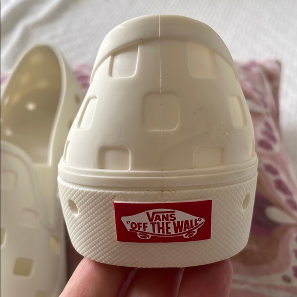 Vans White Slip-On Sneakers Perforated Design - Picture 2 of 10